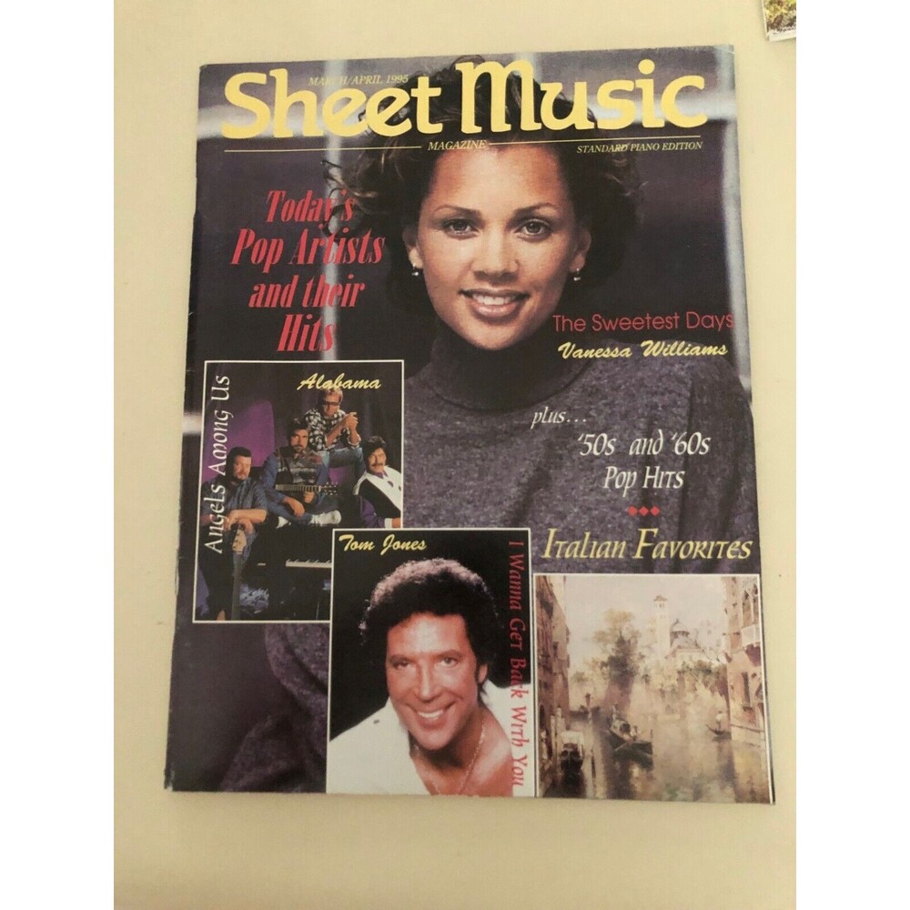 VTG Sheet Music Magazine March April 1995 Vanessa Williams Tom Jones Alabama
